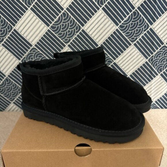 New Ugg Womens mini Snow boots Black - Picture 2 of 5